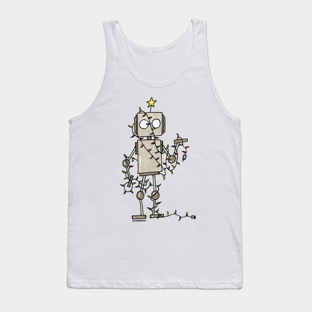 CuteBots wrapped in Christmas Lights Tank Top by CuteBotss